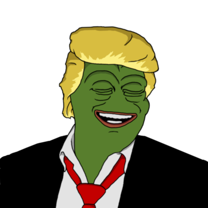 President Trump as Pepe the fascist frog